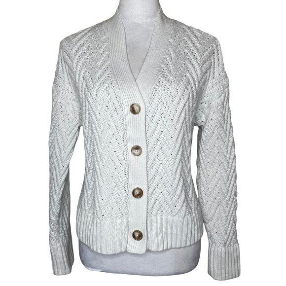 dip Women's Thick Cable Knit Button Cardigan Sweater Cold Weather Plus Size XL - Picture 1 of 11